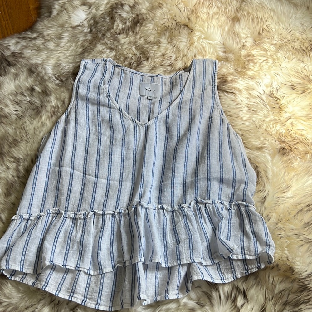 Rails linen stripe tank top
